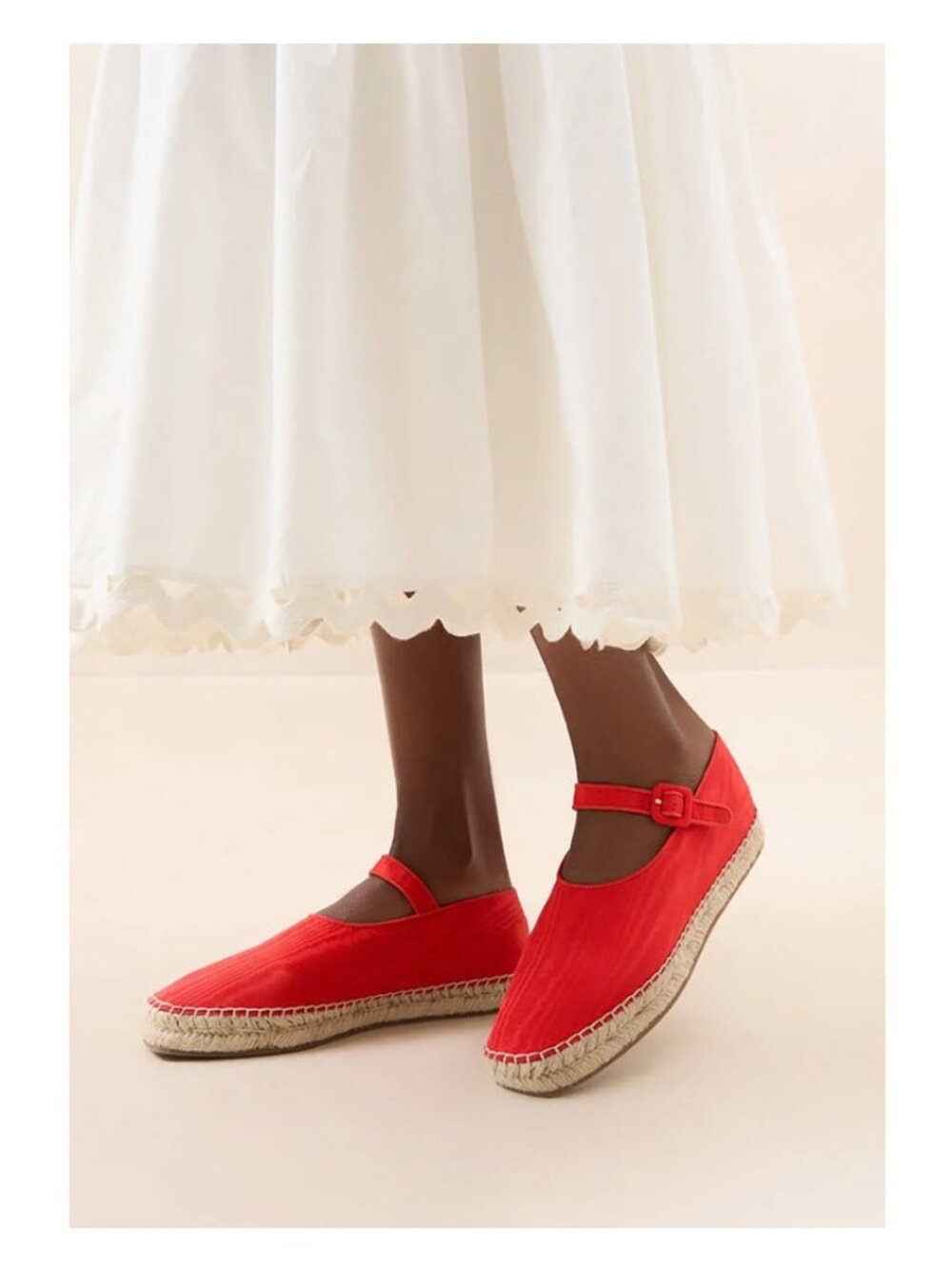 Loeffler Randall Clover Mary Jane Espadrille in Red Sz 10